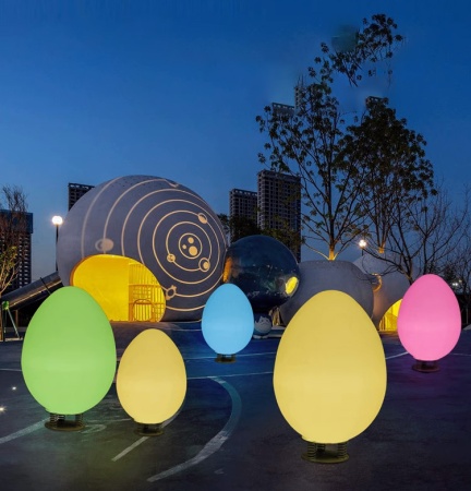 Светильник Яйцо 65х110 солнечная батарея, RGB Светильник Яйцо 65х110 солнечная батарея, RGB