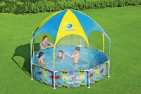 Bestway 56432 BW Каркасный бассейн My First Pool 244х51см с навесом, 1688л Bestway 56432 BW Каркасный бассейн My First Pool 244х51см с навесом, 1688л